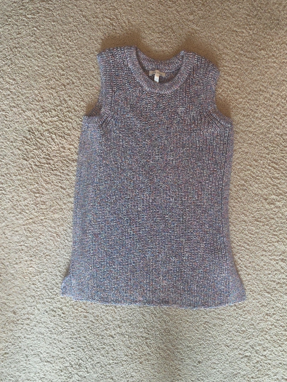 Ella Moss Multicolor Knit Tank Top - Blue/Pink Mix